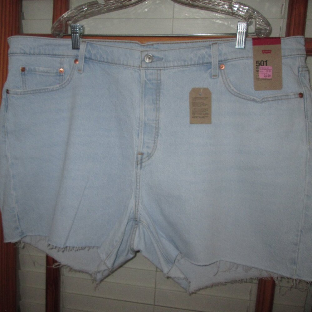 Levi's 501 Original Jean Shorts Women's 24W High Rise Cut Off NEW